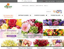 Tablet Screenshot of belvedereflowers.com